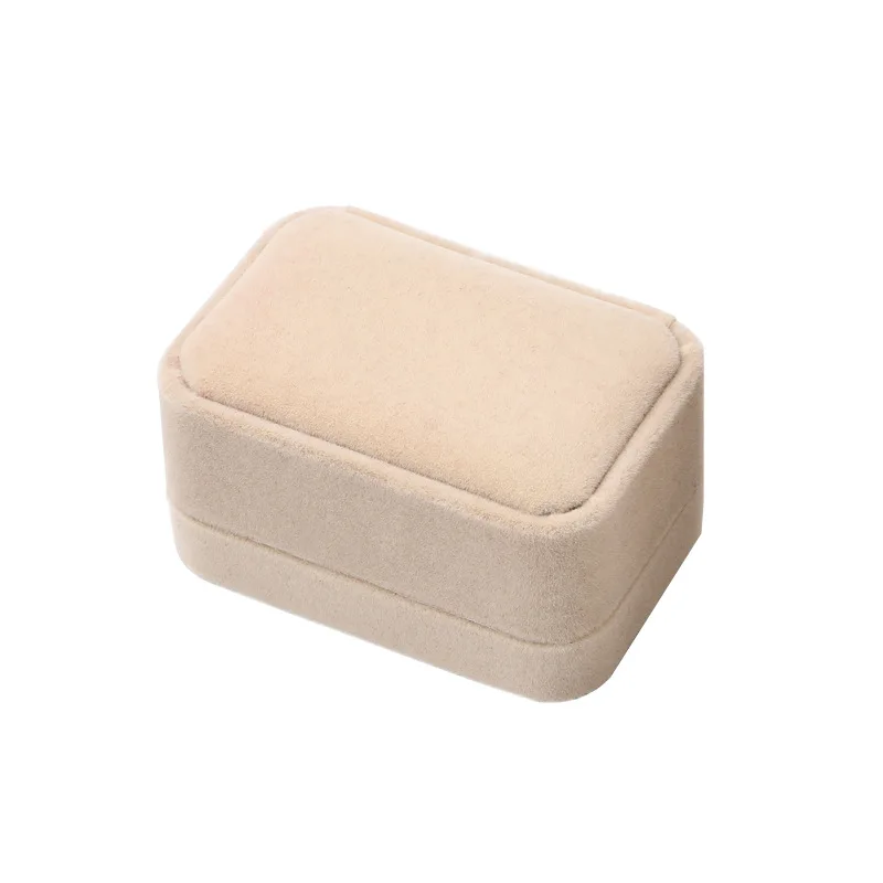 

Luxury Square Velvet Jewelry A Pair Rings Earring Display Case Box Storage Organizer Holder Gift Packag Portable Travel Wedding