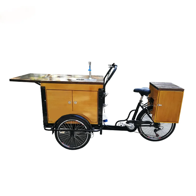 

Electric Food Bike for Cake Hot Food Truck Street Mobile Coffee Trike For Outdoor Business Sale