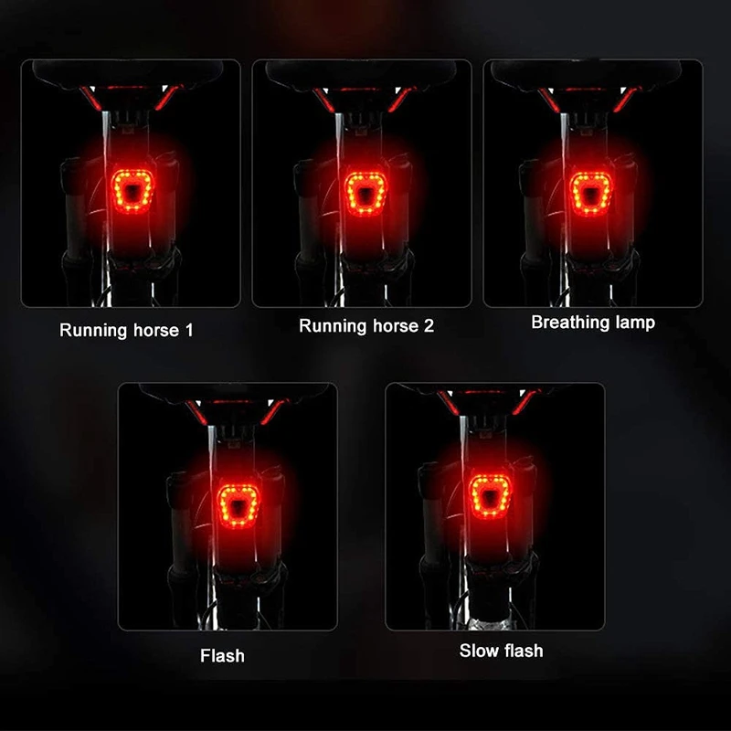 

Bicycle Tail Light USB Rechargeable 14 LEDs Bike Rear Lights Outdoor Ridding Waterproof Safety Warning Cycling Lamp