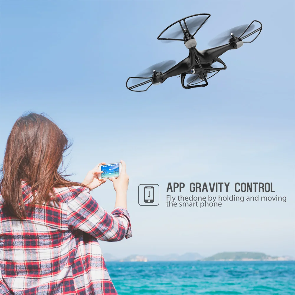 Holy Stone HS110D Радиоуправляемый Дрон с 720P HD камерой FPV WiFi 120 ° FOV широкоугольный Радиоуправляемый вертолет Дрон камера Квадрокоптер 360 ° 3D сальто