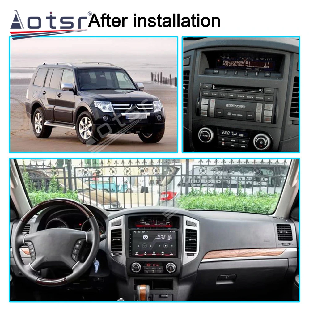 Автомагнитола для Mitsubishi Pajero мультимедийный проигрыватель на Android 2006 с