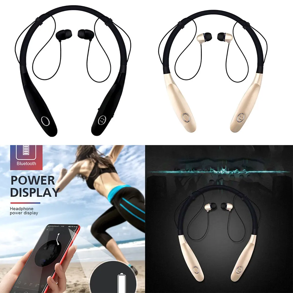 HBS900s Беспроводные Bluetooth 4,2 шейные спортивные наушники стерео звук на открытом воздухе гарнитура для всех телефонов