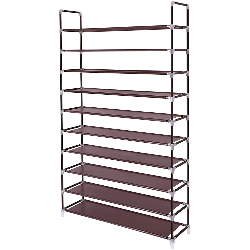 

Storage Shoes Organizer High Heels Boots Holder Coffee Rack Multi Layers Stand Sturdy Home Furniture 100 x 28 x 180cm