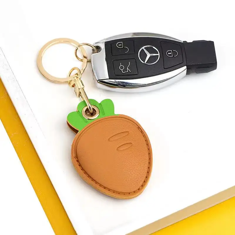 

Peach accessory shell is suitable for Apple AirTag Tracker Carrot keychain protective shell is suitable for Apple Locator Tracke