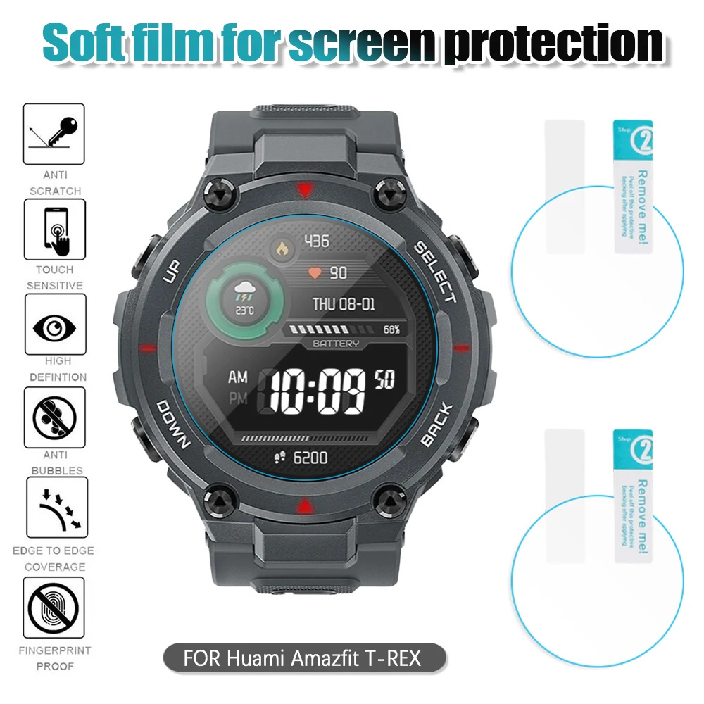 1 шт. Защитная пленка для экрана смарт часов Xiaomi Huami Amazfit T Rex взрывозащищенные