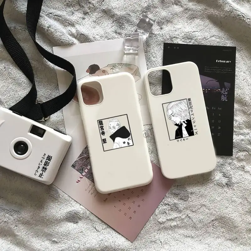 

Manga Tokyo Revengers Phone Case Candy Color for iPhone 6 7 8 11 12 s mini pro X XS XR MAX Plus