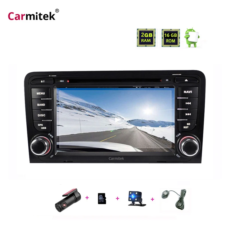 Платформа Android автомобильный радиоприемник 2 Дина DVD плейер gps радио мультимедиа для Audi A3 8P S3 RS3 2003 2004 2005 2006 2007 2008 2009 2010 2011
