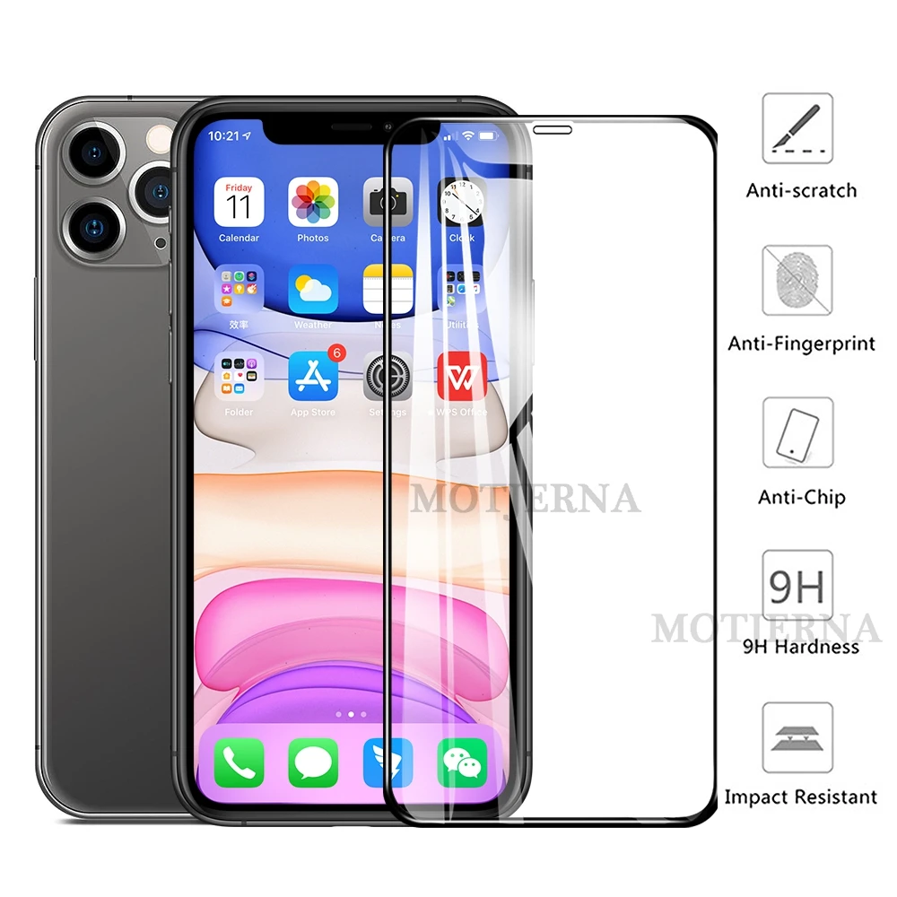 Защитное закаленное стекло 30D с изогнутыми краями для iPhone X XS Max XR 11 Pro | Мобильные