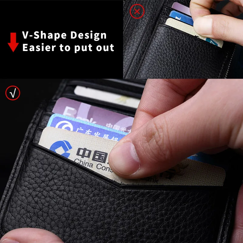 

Small Wallet Mini Genuine Leather Men Short Vintage Fashion Ultra Thin Card Holder Men Purse