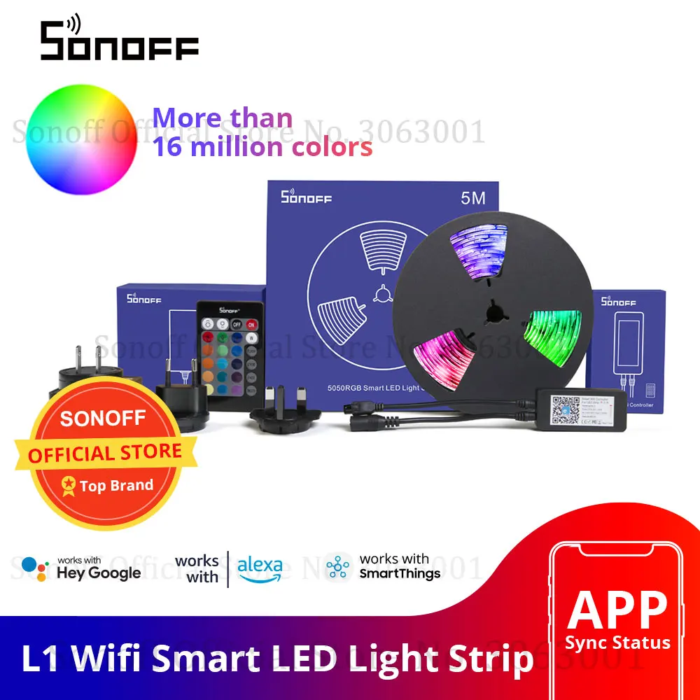 Умный светодиодный светильник SONOFF L1 с регулируемой яркостью водонепроницаемый