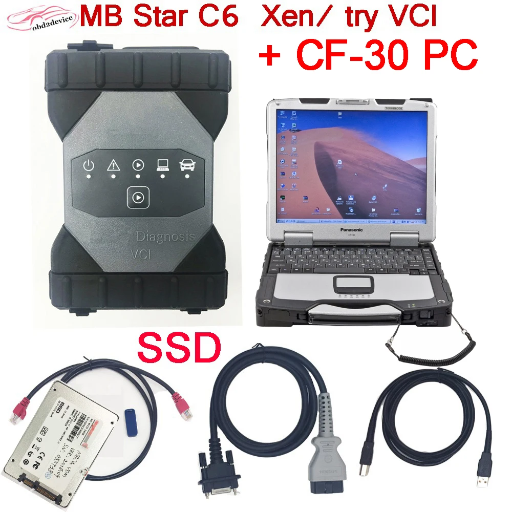 

Автомобильный диагностический инструмент DOIP MB Star C6, мультиплексор C6 VCI, программное обеспечение Xentryy V09/2021 в CF30 МБ C6 для нового автомобиля, Он...