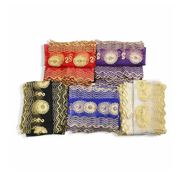 

Bazin riche getzner 2019 nouveau African adire kampala bazin 5Yards Bazin Brocade Fabric matching 2yards B200329