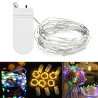 Светодиодная гирлянда из медной проволоки 1 м2 м3 м5 м, сказочное праздничное освещение, Рождественская елка, гирлянда, украшения для свадебной вечеринки, Декор