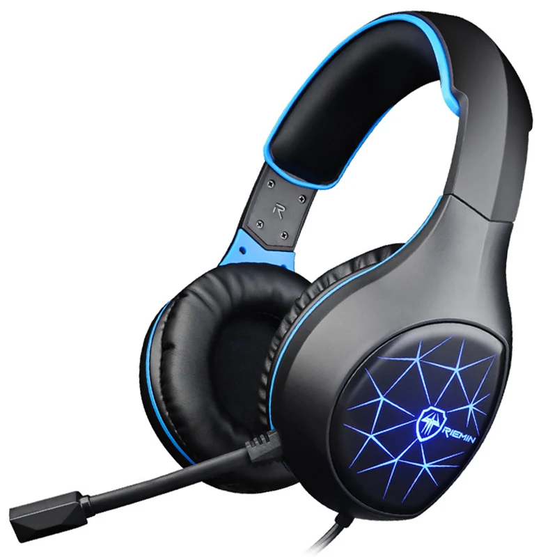 Игровая гарнитура PS4 наушники Игровые наушники проводные бас стерео шлем с микрофоном для PS4 Xbox One ноутбук планшет геймер - Цвет: G95 Blue blue light