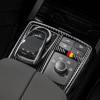 central control armrest box multimedia panel decoration stickers car interior carbon fiber trim for mercedes ml gle gle gls lhd