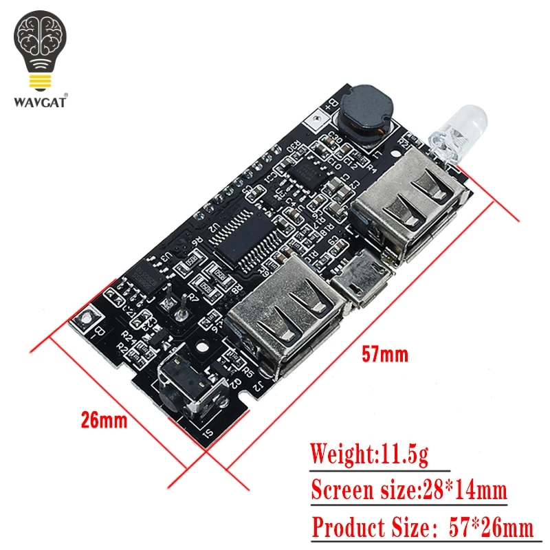 Два порта USB 5V 1A 2.1A Mobile Power Bank 18650 зарядное устройство PCB силовой модуль аксессуары для телефона DIY светодиодный ЖК-модуль
