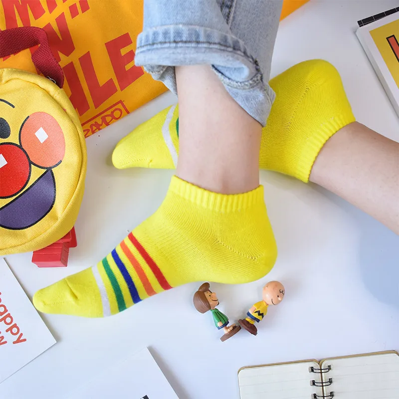 Модные женские невидимые носки в стиле Харадзюку Kawaii корейские стильные