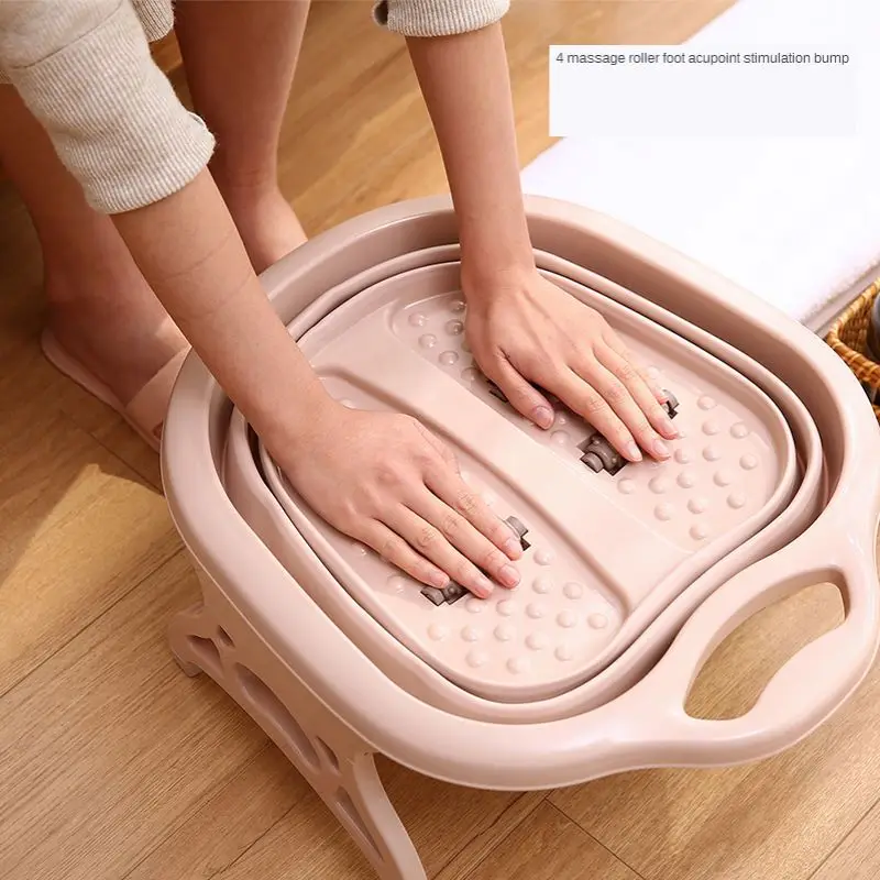 Складная портативная дорожная ванночка для ног бытовой компактный силиконовый