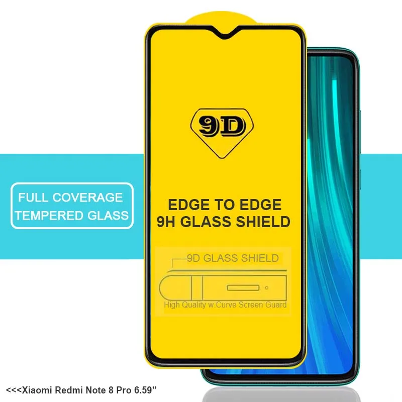 9D закаленное стекло для Xiaomi Redmi Note 8 7 Pro K20 7A 8A GO защитная пленка на весь экран