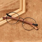 Винтажные деревянные круглые декоративные очки AZB для мужчин и женщин, очки для коррекции зрения при близорукости, модные корейские и японские очки