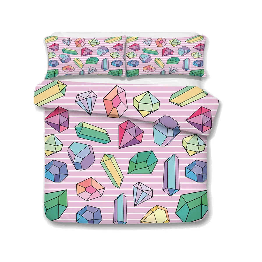 UPWANG 3D комплект постельного белья с бриллиантовым драгоценным камнем