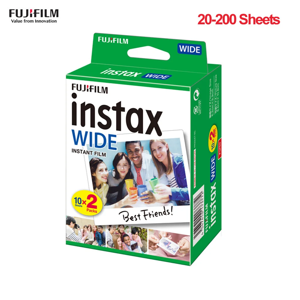 20-200 листов Fujifilm Instax Wide плёночный широкоугольный фотоаппарат мгновенная пленка фотобумага для Fujifilm Instax WIDE300 пленка для камеры Instax