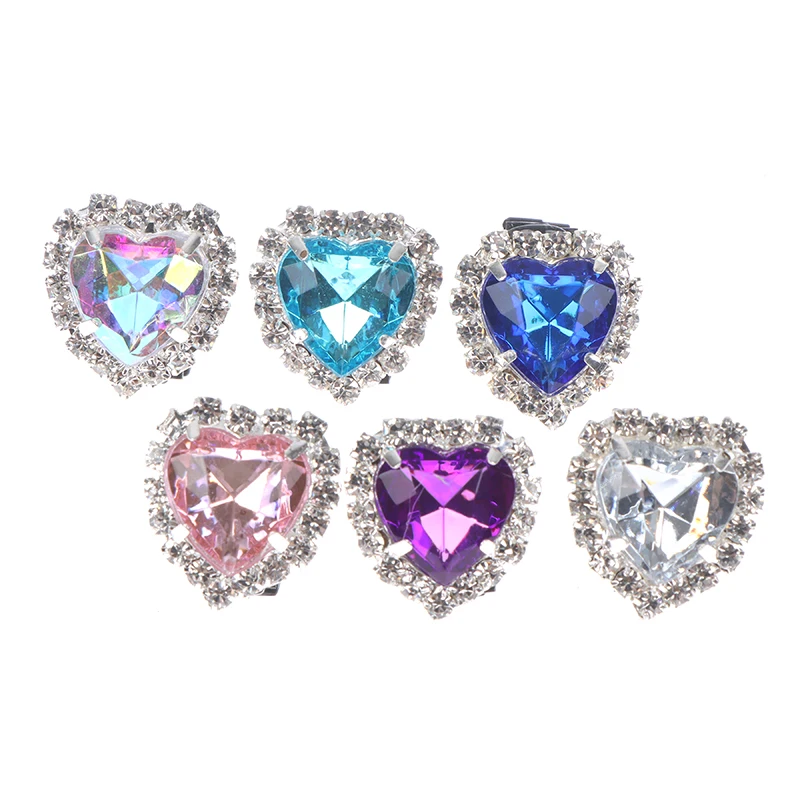 

1PCS Shoe Flowers Ocean Heart Buckle Vintage Zircon Accessories LACES Decorative Pendant Love Accessories