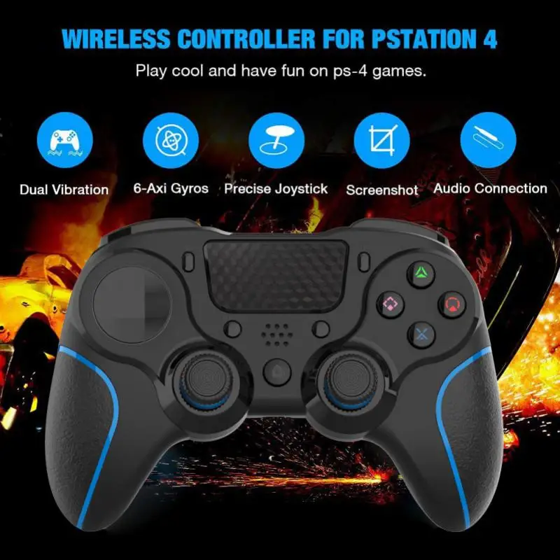 

Беспроводной геймпад для PS4, контроллер с Bluetooth, с вибрацией, для Playstation 4, джойстик, игровая консоль, геймпад