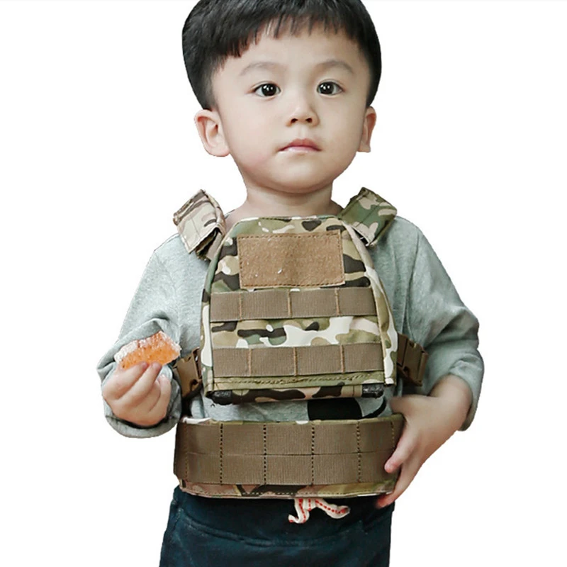 

Children's Tactical Vest Suit Chest Rig Outdoor Trekking Hunting Sport Battle Cs Camouflage Equipment Boy Waistcoat Combat Armor