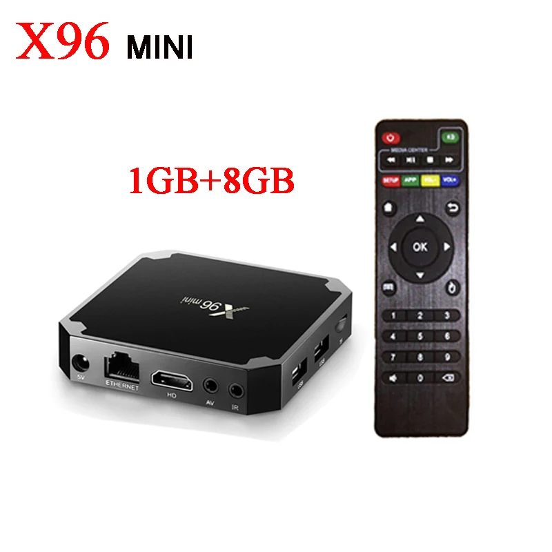 X96 мини-приставка Android 7,1 коробка Android Amlogic S905W четырехъядерный ARM Cortex A53 2GHz WIFI2.4G HDMI2.0 4K медиаплеер - Цвет: 1GB 8GB