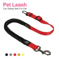 pet dogs car seat belt adjustable elastic force dogs lead clip leash explosion proof pets cat dog safety leashes lever dog leash