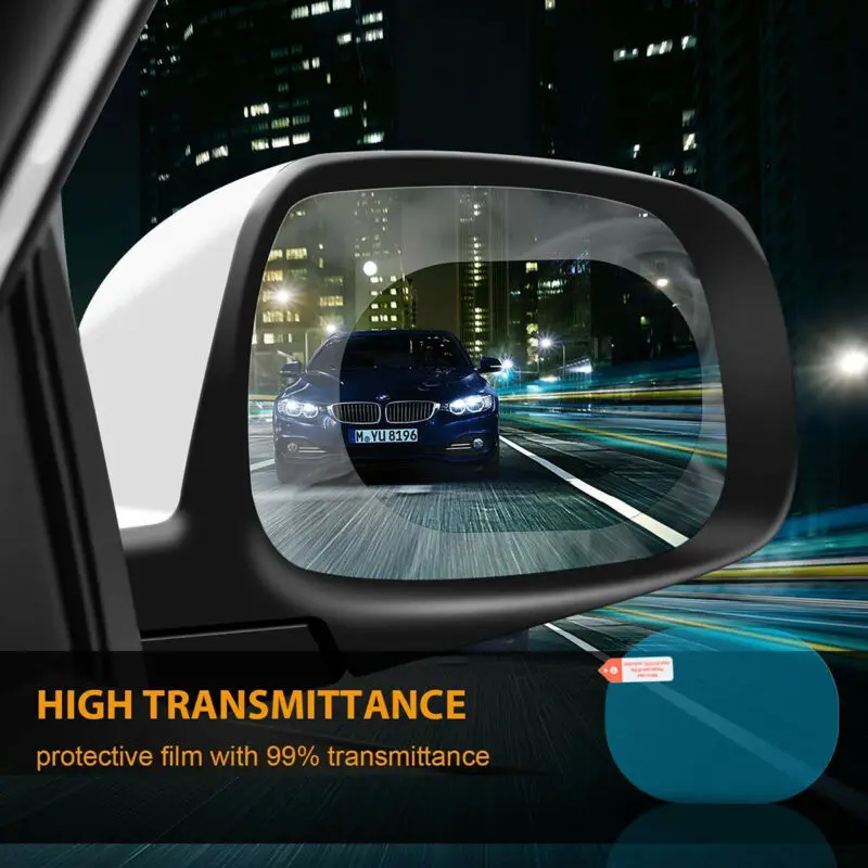 

6x Rearview Mirror Protective Film Anti Fog Blue Car Parts Replacement