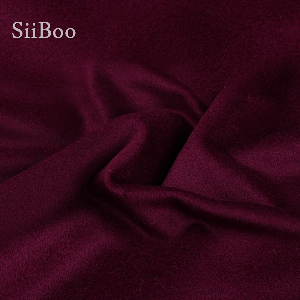 Australia high quality texture purple-red cashmere wool blend fabric for women winter coat tela de cachemir tissu SP6011 images - 6