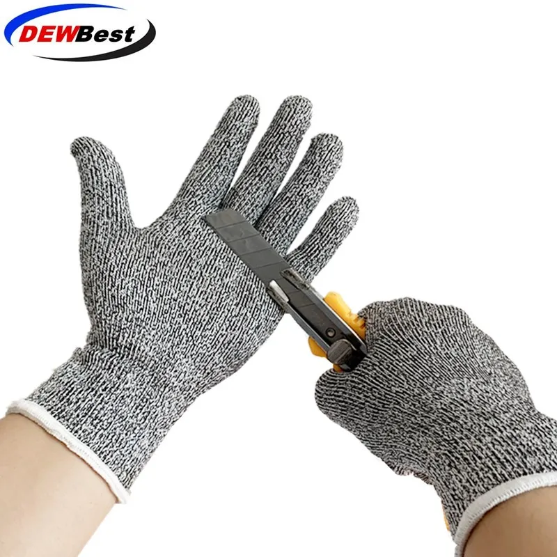 DEWBEST устойчивые к порезам перчатки уровень 5 GMG многоцветный uhmwpe HPPE пищевой класс