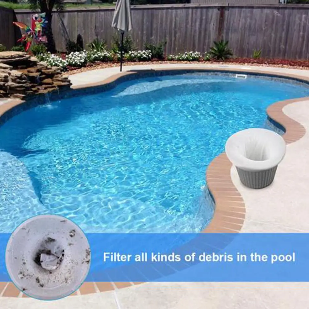 

Swimming pool skimmer filter Round Swimming Pool Mesh Filter Sock Pool Filter Cleaner Bag