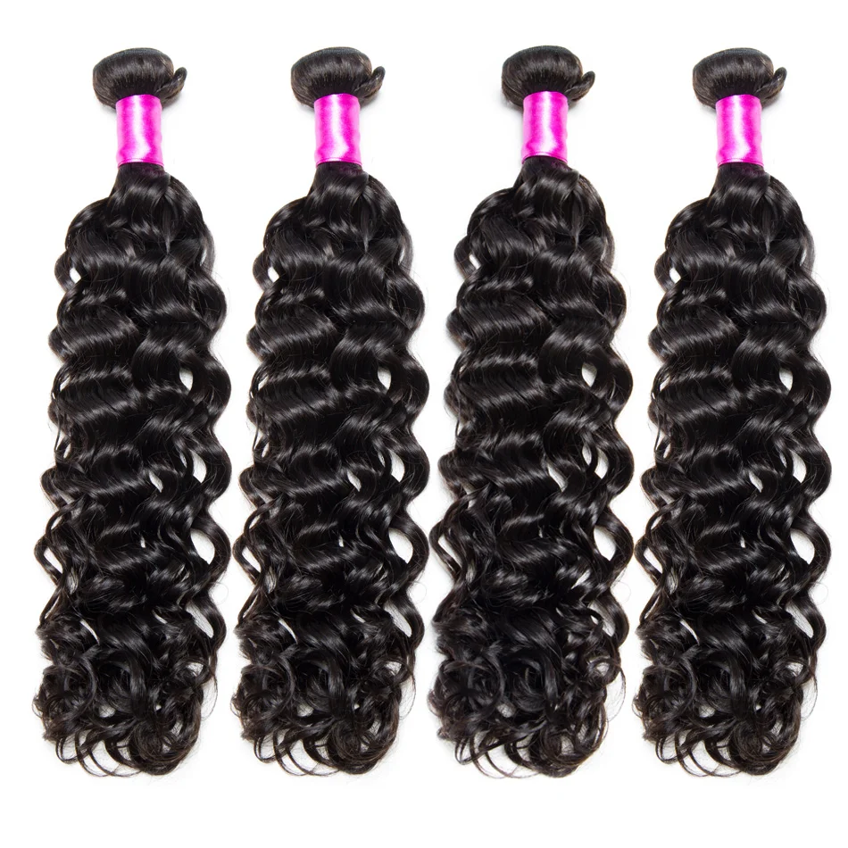 ALIBELE Малазийская волна воды 4 или 3 пучка с закрытием три/бесплатно/средняя часть