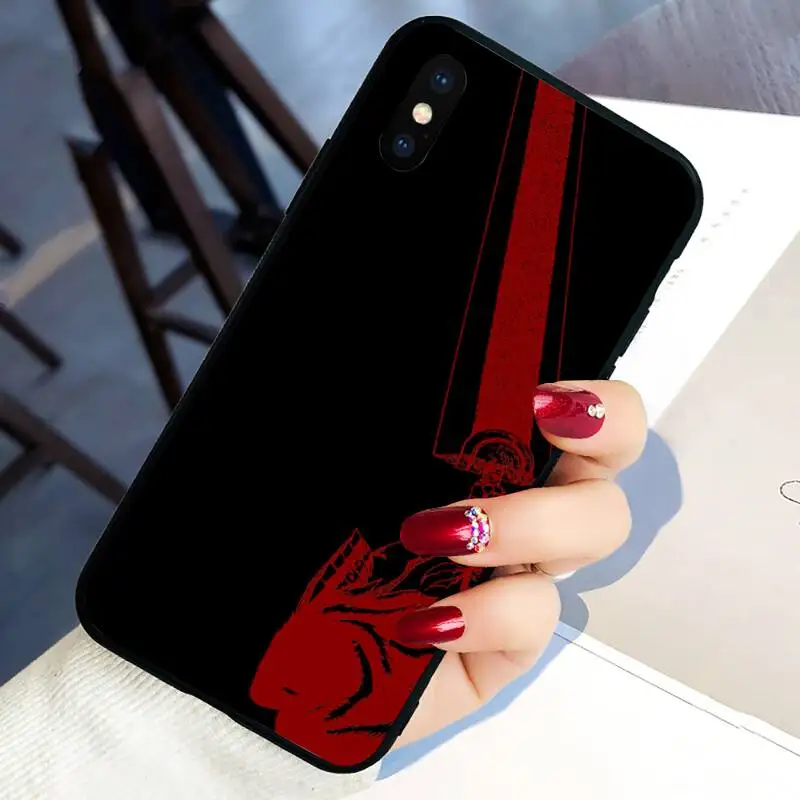 

Berserk Guts Anime Cool Phone Case For Black-Iphone 5 5s se 6 6s 7 8 11 12 X Xs Xr Pro Plus Max Mini Cover