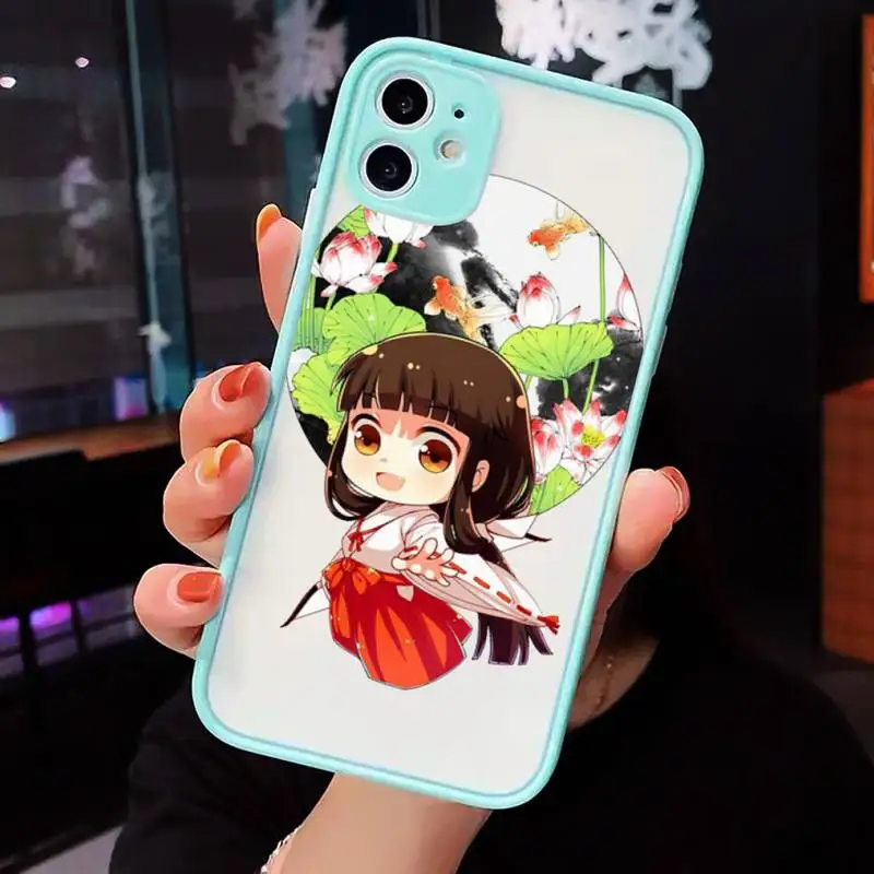 

Anime Inuyasha Higurash Japan Phone Cases matte transparent For iphone 7 8 11 12 plus mini x xs xr pro max cover