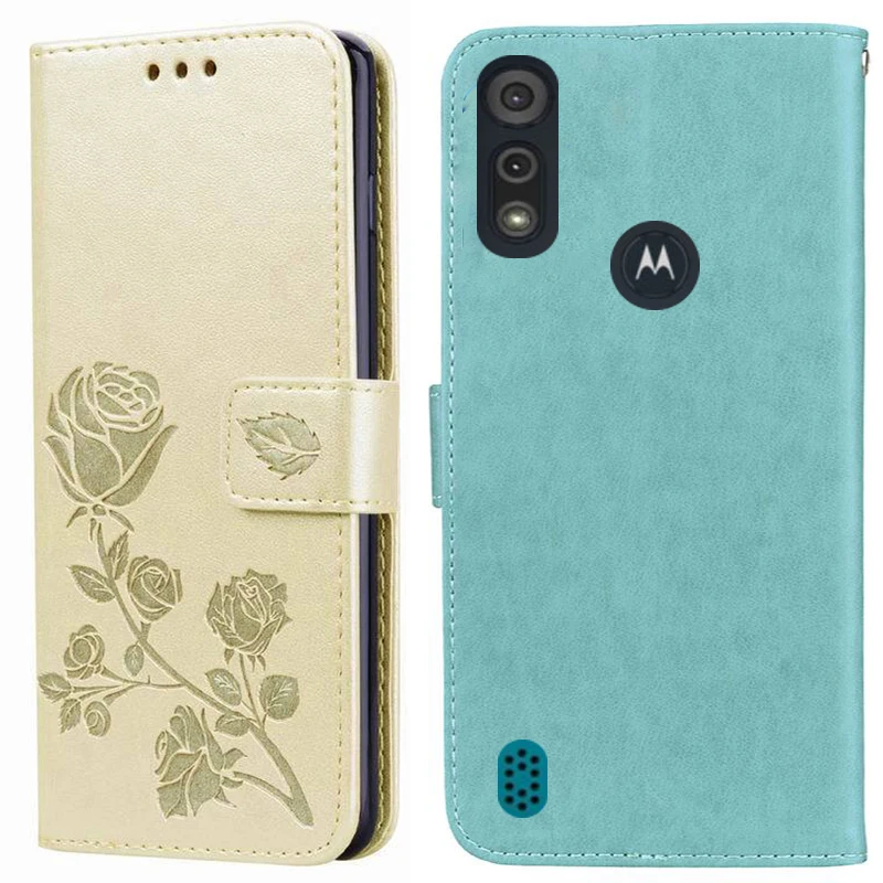

Кожаный силиконовый чехол-бумажник для Motorola Moto e6s 2020