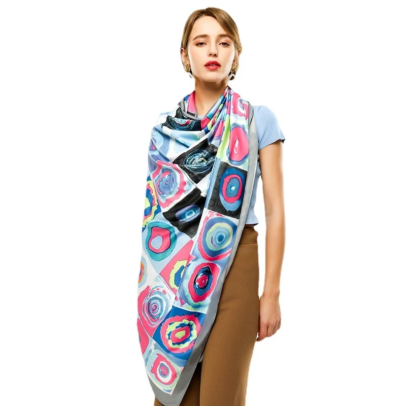 

Versatile twill polyester digital loop European and American scarf