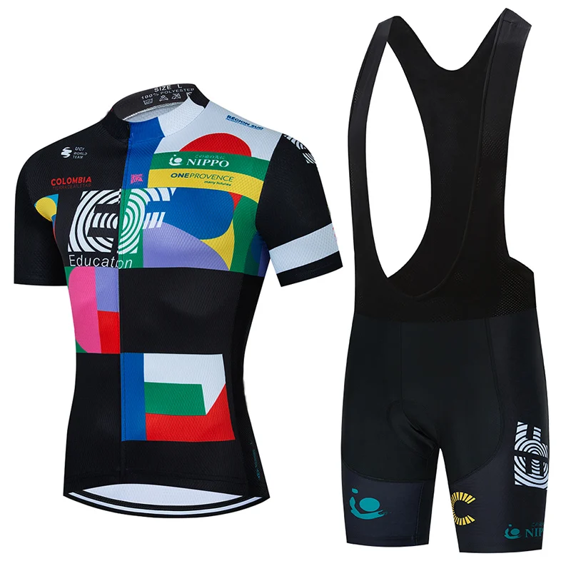 

2021 EF Cycling Jersey 20D Bib Set MTB Uniform Bicycle Clothing Ropa Ciclismo Mens Quick Dry Bike Wear Short Maillot Culotte