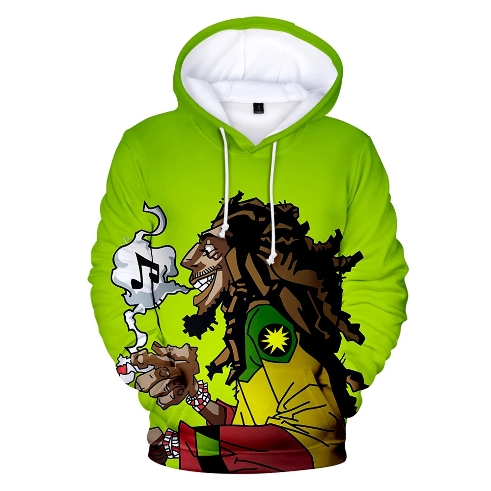 

Funny Cool Bob Marley 3D Hoodies Sweatshirts Adults SizeMen/boy Clothing High Quality Pullover