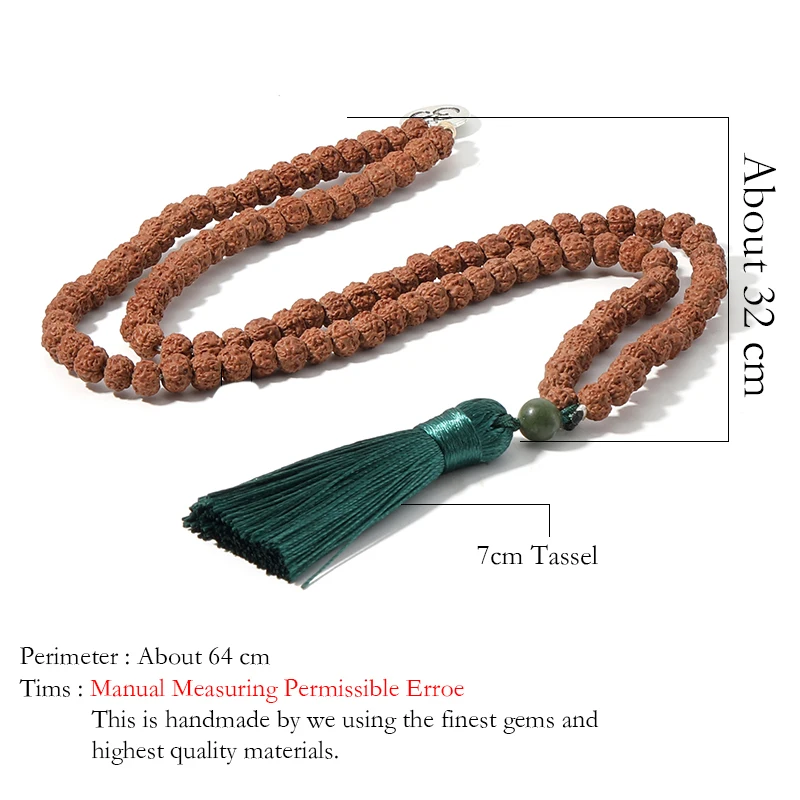 Ожерелье из натурального камня для женщин и мужчин 108 бусин | Украшения