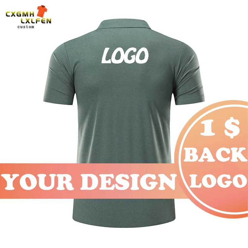 Летняя футболка поло для мужчин 7 Цвет повседневные топы изготовленный на заказ