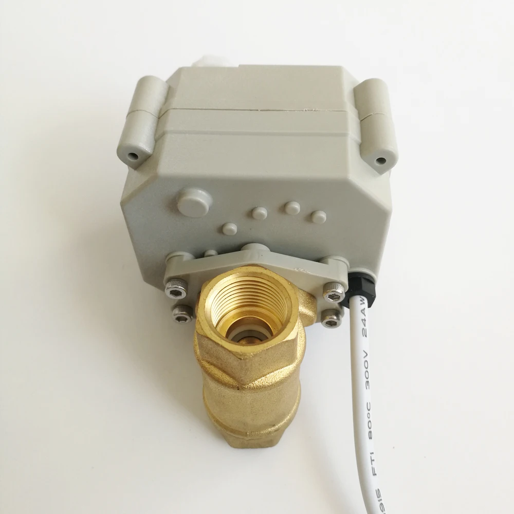 BSP/NPT 1/2 "моторизованный шаровой клапаны с ручной донастройкой AC/DC9 24V 2 Way Латунь