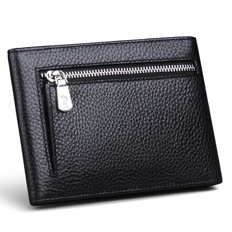 Кошелек WILLIAMPOLO мужской из 100% воловьей кожи модный бумажник двойного сложения с