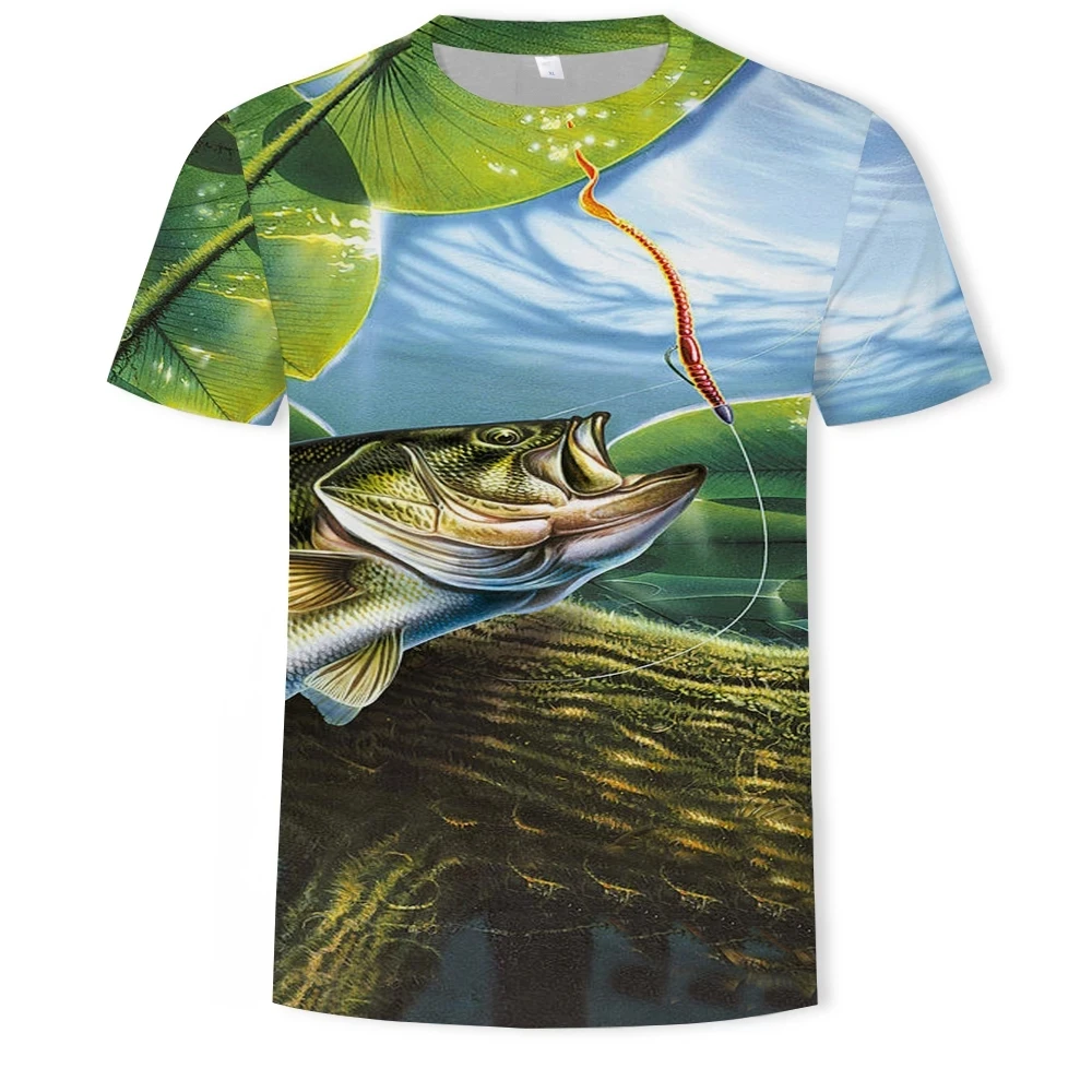

Factory direct sales 3D men's t-shirts marine fish printing casual t-shirt men's clothing Asian size S-6XL T-shirt men