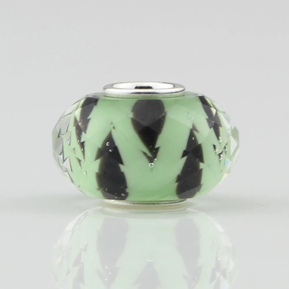 925 Sterling Silver Handmade Faceted Murano Glass Bead Charms Fit For European Original Bracelet &amp Necklace DIY Jewelry Makings |