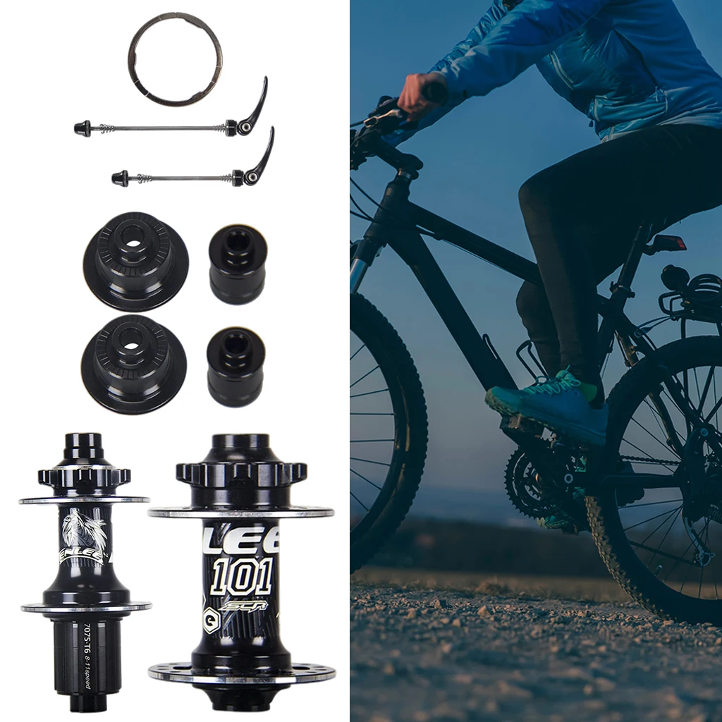 

32H CNC MTB Mountain Bike Disc Brake Hub Front Rear & Skewers Bicycle Hubs