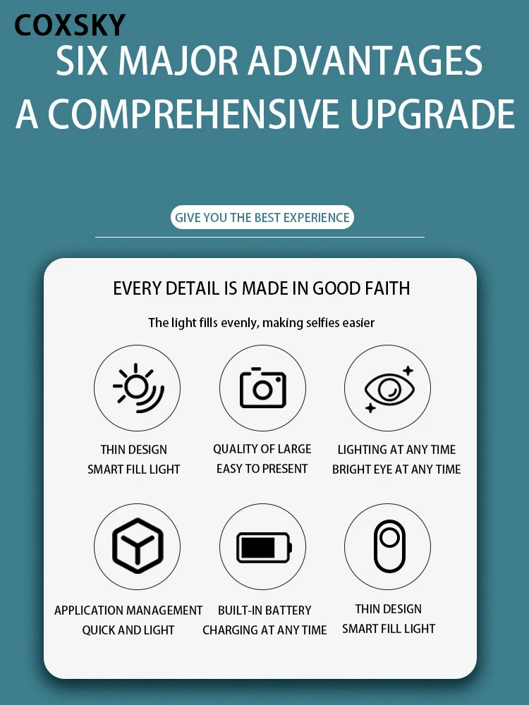 

Top-Inmax Fill Cell Phone Case Light Fill Light Selfie Beauty Ring Flash Mobile Phone Case Stable Shell Perfect for Iphone 12 11